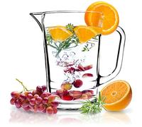 KADAX Glass Jug, Transparent Water Jug with Handle for Serving Cold Drinks, Large Pitcher with Spout for Pouring Juice, Iced Tea, Lemonade (1.23 L)