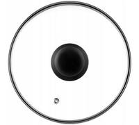 Kadax Glass Lid, Heat-Resistant Lid With Plastic Handle, Universal Lid With Steam Vent, Round, 28Cm