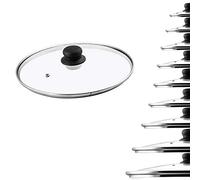 KADAX Glass Lid, Heat-Resistant Lid with Plastic Handle, Universal Lid with Steam Vent, Transparent Cooking Lid in Various Sizes for Pots, Frying Pans (28cm)