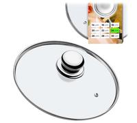 KADAX Glass Lid with Steel Handle, Heat Resistant Lid for Pots and Frying Pans, Durable Lid with Steam Vent in Various Sizes (⌀ 24 cm)