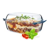 KADAX Glass Roaster, Casserole Dish with Lid - Heat-resistant Glass, Fireproof Vessel for Lasagna, Vegetable Stew - Rectangular, 5.8 L