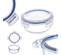 Kadax Glass Storage Jars, Dishwasher Safe Storage Containers With Lid, Food Storage Containers, Klick-It Function (Round 620 Ml)