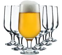 Kadax Glasses, Tulip Made Of Glass, Drinking Glasses, Wheat Glasses On Foot, Cocktails And Drinks (385 Ml Set Of 6)