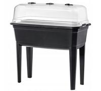 Kadax Greenhouse On Legs, 42 L, Plastic, Propagation Pot With Cover With Ventilation Holes, Herb Bed (Plastic 60 Cm, Anthracite)