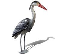 KADAX Grey Heron Repellent Plastic Standing Decorative Figurine Protection Against Herons Bird Scarecrow Bird Repellent for Garden Pond (70 cm)