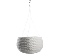 KADAX Hanging Planter, Elegant Hanging Basket with Insert for Indoor and Outdoor Use, Round Plastic Plant Pot for House Plants (⌀ 32 cm, Light Grey)