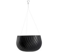 KADAX Hanging Planter, Elegant Hanging Basket with Insert for Indoor and Outdoor Use, Round Plastic Plant Pot for House Plants (⌀ 32 cm, Anthracite)