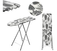 KADAX Height-adjustable Steel Ironing Board, 100 x 30 cm, Folding, Non-slip Feet (White/Grey)