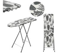 Kadax Height-Adjustable Steel Ironing Board, Folding Ironing Board, Steam Ironing Board With Cover (White-Grey, 100 X 30 Cm)