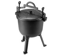 Kadax Hunting Kettle, Cast Iron Cooking Pot With Feet, Cast Iron Dutch Oven For Garden, Campfire, Camping, Bbq