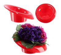 Kadax Ikebana Vase, Plastic Ikebana Pot, Flower Arrangement Accessories, Durable Ikebana Flower Vase (12 Cm, Red)