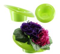 Kadax Ikebana Vase, Plastic Ikebana Pot, Flower Arrangement Accessories, Durable Ikebana Flower Vase (9 Cm, Green)