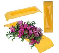 Kadax Ikebana Vase, Plastic Ikebana Pot, Flower Arrangement Accessories, Durable Ikebana Flower Vase (Yellow, 25,6 X 4,7 Cm)