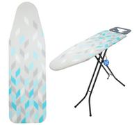 Kadax Ironing Board Cover With Elastic Band, Practical Ironing Cover, Ironing Board Cover For Steam Irons (Grey-Blue, M)