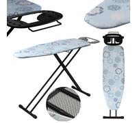 Kadax Ironing Board, Folding Ironing Board, Height-Adjustable Steam Ironing Board With Non-Slip Feet (Blue, 120 X 38 Cm)