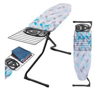 Kadax Ironing Board With Extendable Compartment, Ironing Board With Adjustable Height, Non-Slip Feet (Ligt Blue, 120 X 42 Cm)