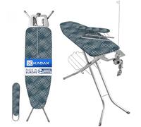 KADAX Ironing Board with Extension Cable, Foldable, Steel, Green, 120x38cm
