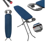 Kadax Ironing Board With Heat-Resistant Iron Rest, Folding Table Ironing Board With Adjustable Height (Navy Blue, 110 X 30 Cm)