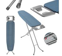 Kadax Ironing Board With Heat-Resistant Iron Rest, Folding Table Ironing Board With Adjustable Height (Dark Blue, 110 X 30 Cm)