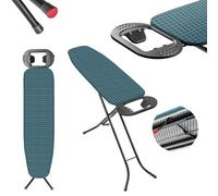 Kadax Ironing Board With Heat-Resistant Iron Rest, Folding Table Ironing Board With Adjustable Height (Blue, 110 X 30 Cm)
