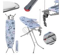 Kadax Ironing Board With Sleeve Board 120 X 30 Cm And 49 X 11 Cm Ironing Board, Steam Ironing Board, Folding Ironing Board (Blue)