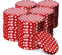 KADAX Jar Lids Ø 82 mm, Secure Metal Lids with Six Threads, Jar Seals Replacement, Twist Off Closure for Pickling and Preserving (Red Peas, Set of 50)