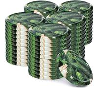 KADAX Jar Lids Ø 82 mm, Secure Metal Lids with Six Threads, Jar Seals Replacement, Twist Off Closure for Pickling and Preserving (Cucumbers, Set of 50)