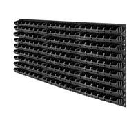 Kadax Large Tool Wall Shelf, 174 X 78 Cm, Storage System Made Of Robust Plastic, Workshop Shelf For Garage (Black, 189 Pieces)
