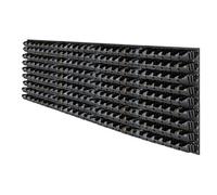 Kadax Large Tool Wall Shelf, 232 X 78 Cm, Storage System Made Of Plastic, Workshop Shelf For Garage (Black, 252 Pieces)