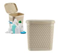 Kadax Laundry Detergent Storage Container, Detergent Container With Lid, Storage Bucket For Cleaning Products (Beige)