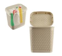 KADAX Laundry Detergent Storage Container, Detergent Container with Lid, Storage Bucket for Cleaning Products, Washing Powder Plastic Container (Beige)