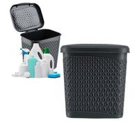 Kadax Laundry Detergent Storage Container, Detergent Container With Lid, Storage Bucket For Cleaning Products (Black)