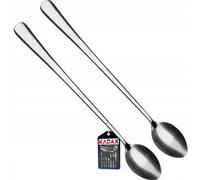 Kadax Long Spoons Stainless Steel Set Of 2 Spoons For Latte, Drinks, Ice Cream, Long Drink Spoons, Cocktail Spoons