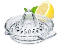 Kadax Manual Juicer, Glass Squeezer For Fresh And Healthy Juice, Transparent Lemon Squeezer, Kitchen Hand Press For Citrus, Lime