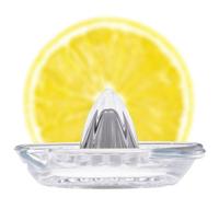 Kadax Manual Juicer, Glass Squeezer For Fresh Juice, Transparent Lemon Squeezer, Kitchen Hand Press For Citrus, Lime, (Smooth)