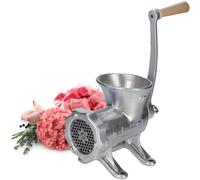 Kadax Manual Meat Grinder, Cast Iron Meat Mincer With Steel Cutting Plate And Wooden Handle, Size 12