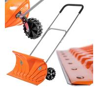 Kadax Manual Snow Shovel With Wheels, Snow Clearing With Secure Handle, Snow Shovel, Robust Snow Removal Tool (65.5 X 34 Cm)