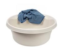 Kadax Matte Plastic Washing Bowl, Plastic Bowl, Round Washing Bowl, Durable Washing Bowl, Household Water Bowl (Cream, 20L)