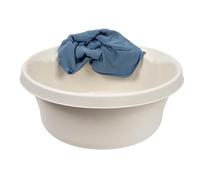 KADAX Matte Plastic Washing Bowl, Plastic Bowl, Round Washing Bowl, Durable Washing Bowl, Household Water Bowl for Bathroom, All-Purpose Tub (Cream, 2L)