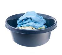 Kadax Matte Plastic Washing Bowl, Plastic Bowl, Round Washing Bowl, Durable Washing Bowl, Household Water Bowl (Navy Blue, 9L)