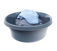 Kadax Matte Plastic Washing Bowl, Plastic Bowl, Round Washing Bowl, Durable Washing Bowl, Household Water Bowl (Dark Grey, 6L)