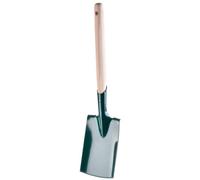Kadax Metal Garden Spade Grave Shovel With Wooden Handle Digging Tool For Garden, Travel, Heavy Duty Digging Spade (Green)