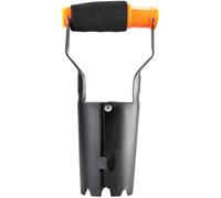 Kadax Metal Plant Hole Punch Automatic Planter With Comfortable Plastic Handle Flower Bulb Planter With Release (Black-Orange)