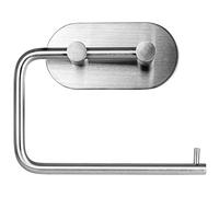 KADAX Metal Toilet Roll Holder No Drilling Required 3M Self Adhesive Toilet Roll Holder for Bathroom Kitchen Roll Holder Paper Holder Silver