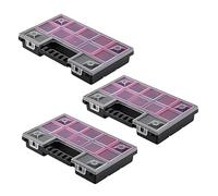 KADAX Organiser, Tool Box Made of Plastic, Small Parts Magazine with Transparent Lid, Small Parts Magazine in Various Sizes, Assortment Box (28 x 18 cm, Pack of 3)