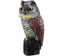 Kadax Owl With Movable Head, Bird Scarer Owl Made Of Plastic, Pigeon Repeller, Bobble Head, Scarecrow, Garden Decoration (37 Cm)
