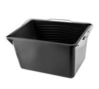 Kadax Paint Bucket, Plastic Paint Scuttle, Metal Handle, Rectangular Panting Bucket For Renovations, Repairs (12L, 1 Piece, Black)