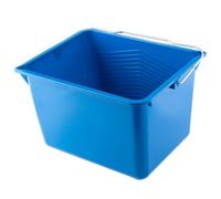 Kadax Paint Bucket, Plastic Paint Scuttle, Metal Handle, Rectangular Panting Bucket For Renovations, Repairs (8L, 1 Piece, Blue)