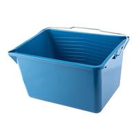 KADAX Paint Bucket, Plastic Paint Scuttle with Metal Handle, Rectangular Panting Bucket for Renovations, Repairs, Repainting, Lightweight Paint Container (12L, Blue, 1 Piece)