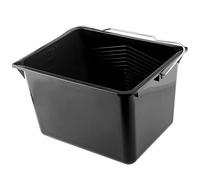 KADAX Paint Bucket, Plastic Paint Scuttle with Metal Handle, Rectangular Panting Bucket for Renovations, Repairs, Repainting, Lightweight Paint Container (8L, Black, 1 Piece)